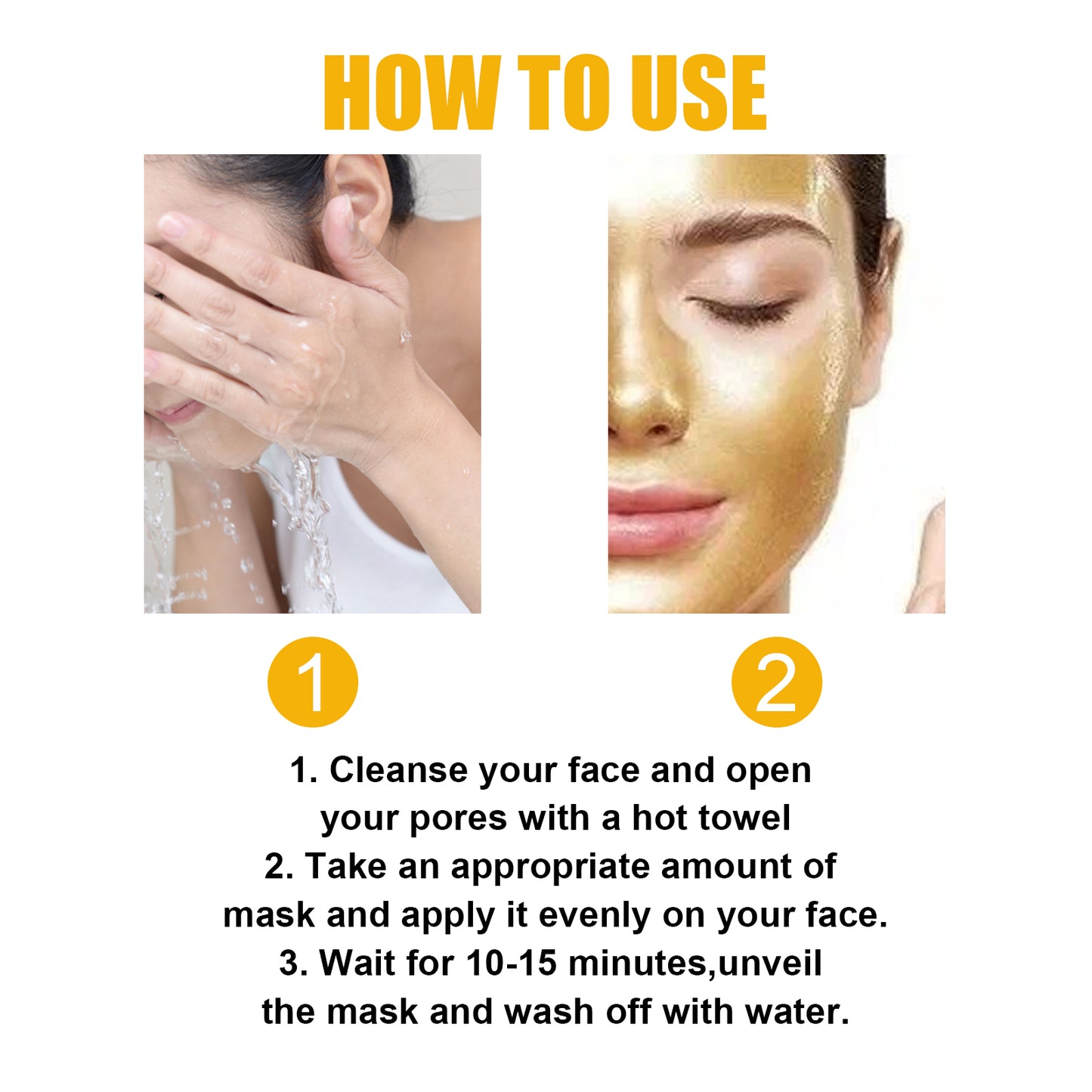 West Month Gold Peel Mask Clean Skin Exfoliating Repair Dull Fade Fine Lines Tender Mask