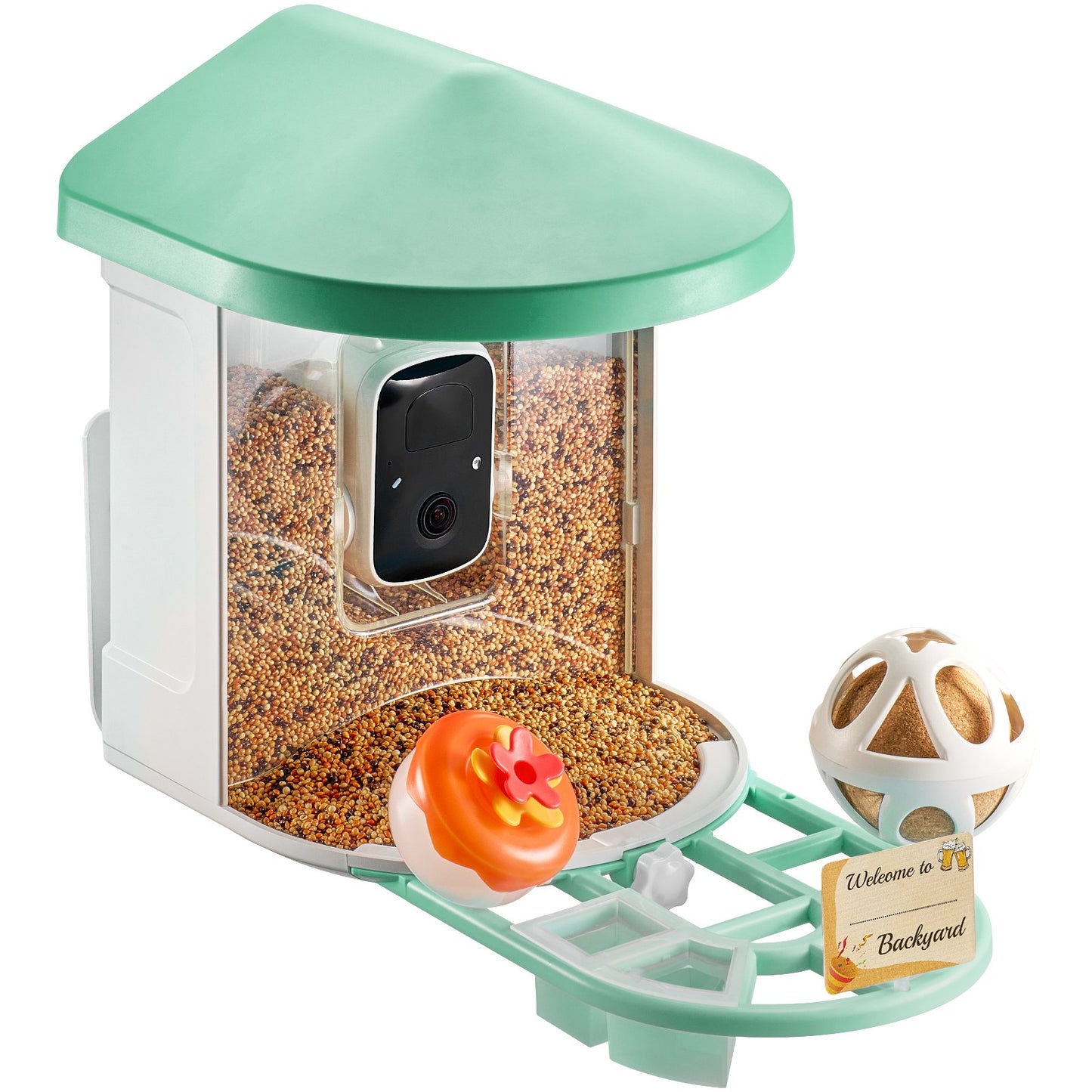 VEVOR Smart Bird Feeder With Camera 2K HD AI Identify Bird Species Auto Capture