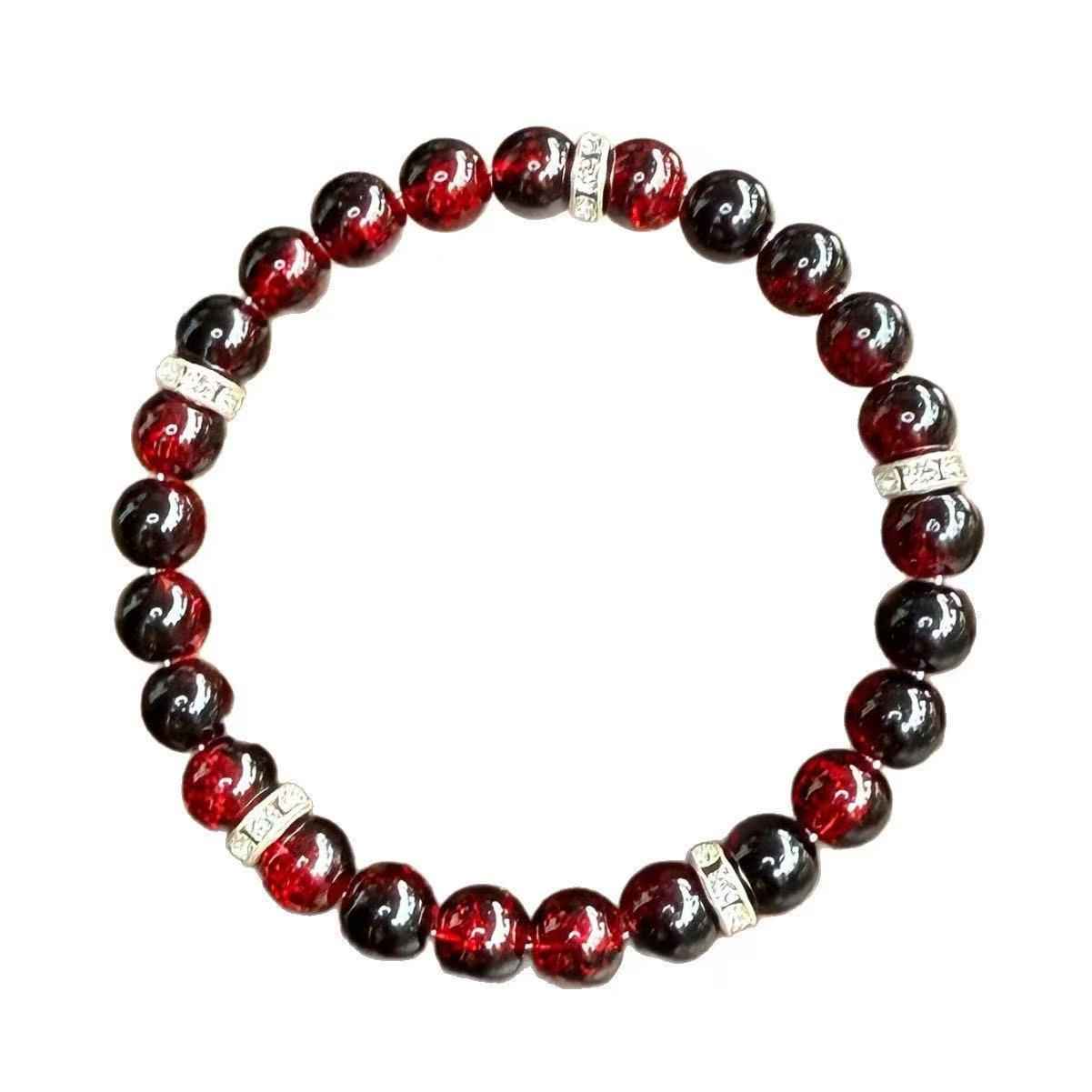 Natural Stone Beaded Handmade Elastic String Bracelet