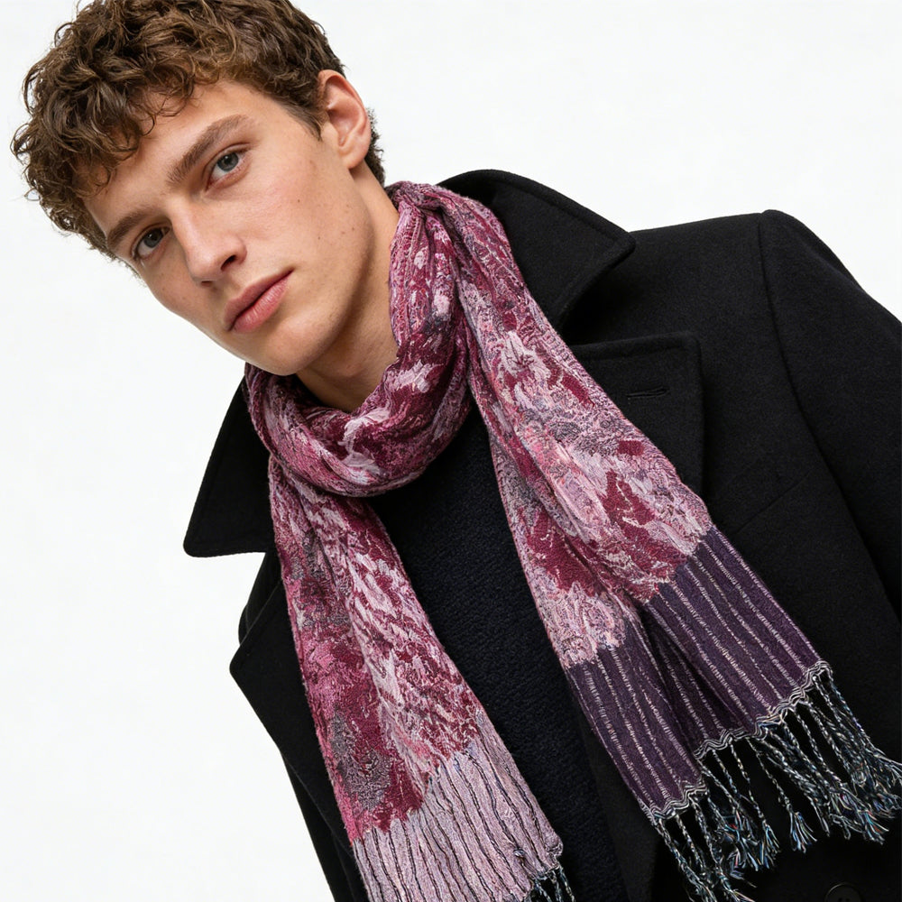 2-Pack Luxe Jacquard Scarf - Elegant Evening & Office Wear
