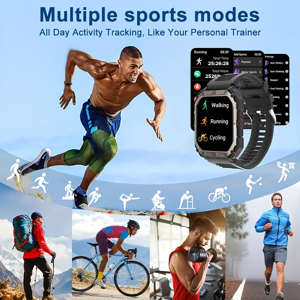 Men's Bluetooth Calling Smartwatch - Rugged Fitness & Sports Tracker