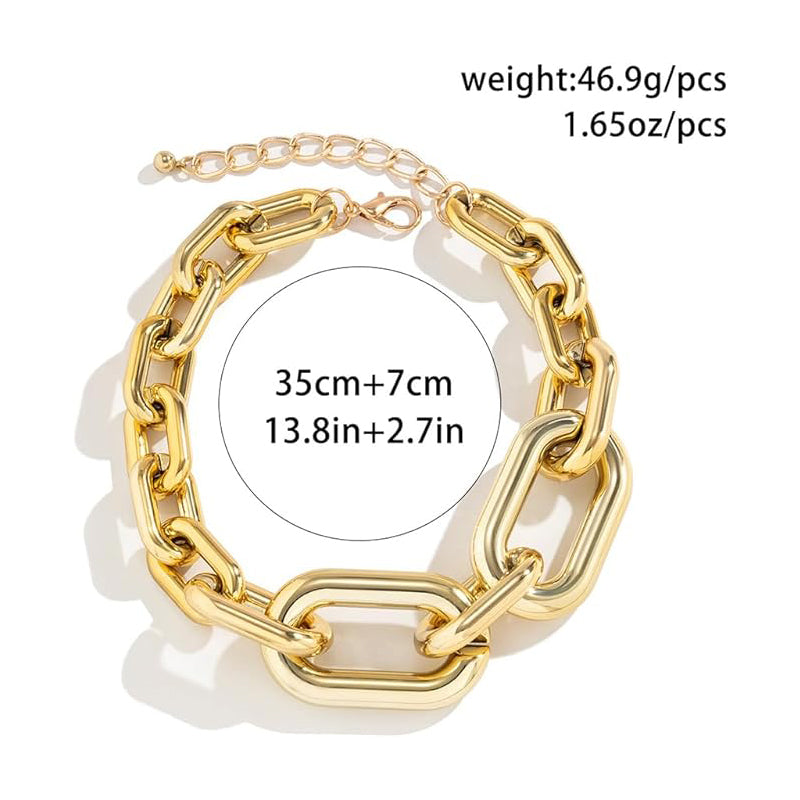 Necklaces For Women, Gold Chain Necklace Chunky,Necklace Link Chain Choker Vintage Heavy Metal Thick Chain