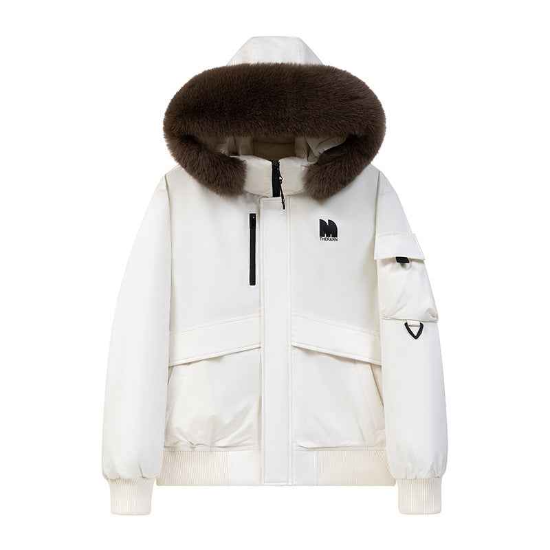 Big Fur Collar Thickened Parka Cotton-padded Coat