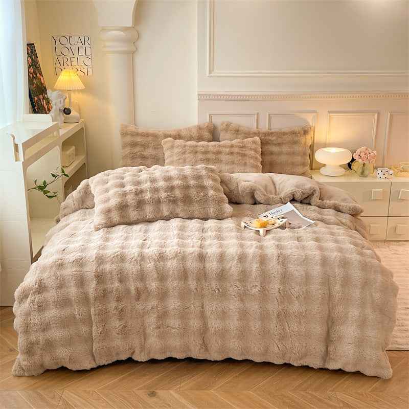 High-end Dehaired Angora Milk Fiber Bed Thickened Blanket