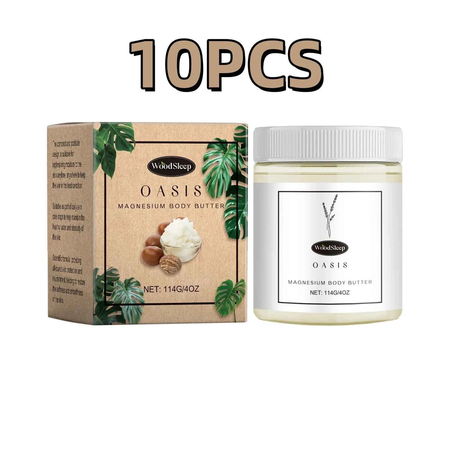 Woodsleep 114g Shea Butter Soothe Body Cream Moisturizer Hydrate Skin Repair Skin Barrier Massage Body Smooth Magnesium Lotion