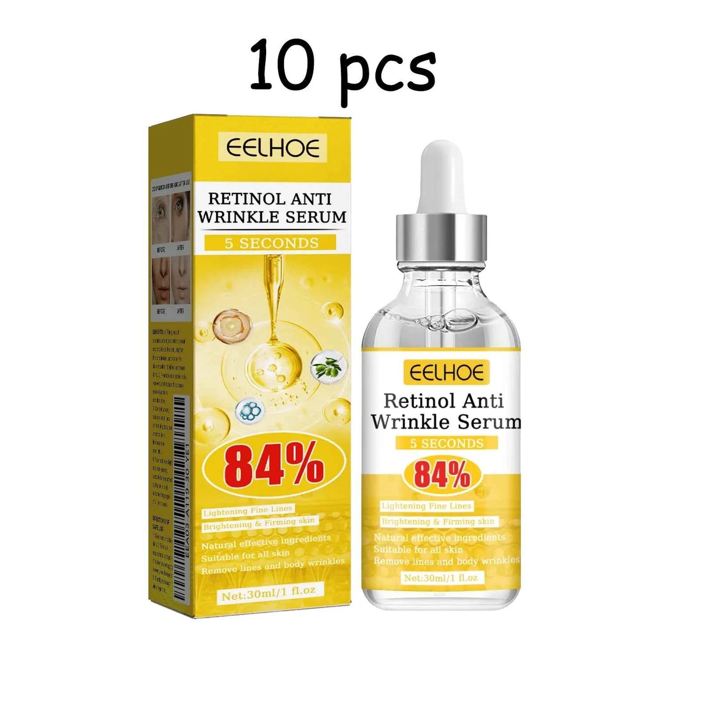 EELHOE Retinol Face Serum Tightening Skin Remove Wrinkles Prevent Aging Moisturizing Smoothing Glowing Skin Tone Face Serum