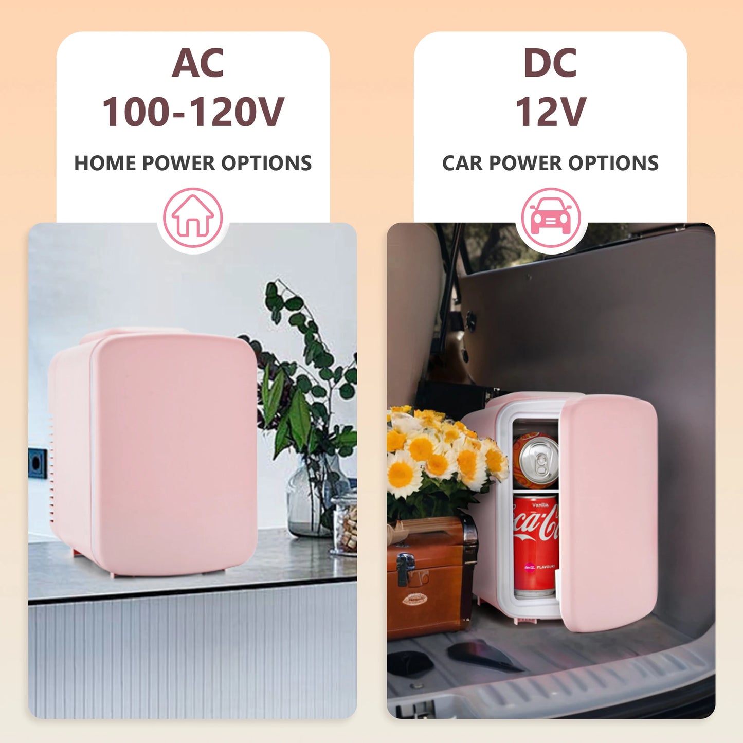 SIMZLIFE 4L Mini Fridge with Freezer Single Door Cold Refrigerators