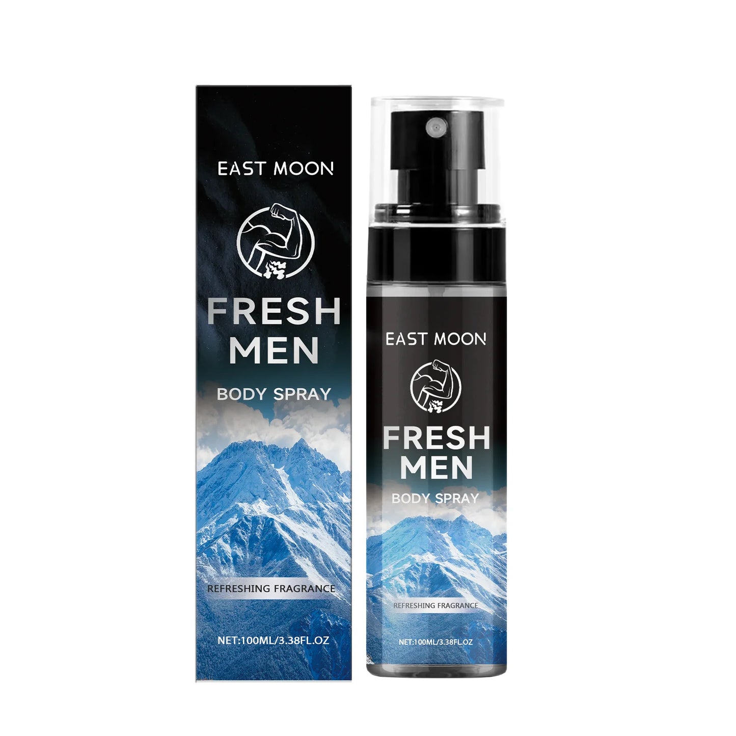 East Moon 100ml Men's Fragrance Spray Sandalwood Deodorant Long Lasting Aroma Refreshing Body Odor Remove Man Perfume Spray