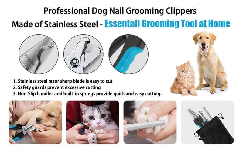 Professional Pet Nail Clipper with Safety Guard Stainless Steel Scissors Cat Dog for Claw Care Grooming Supplies Size Fits - AMULET RING STORE