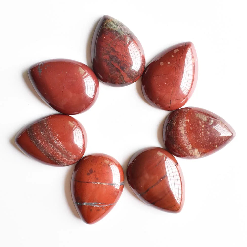 Free shipping 20pcs/lot Wholesale 25x18x6mm assorted natural stone teardrop CAB CABOCHON beads for DIY jewelry accessories