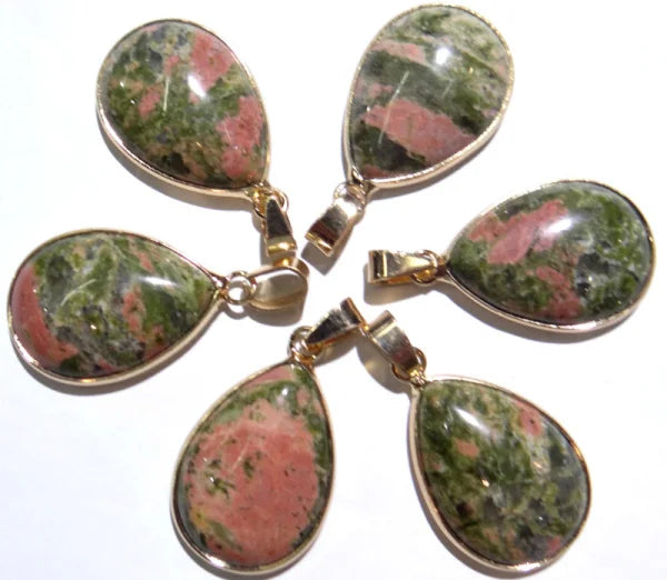 Natural Stone Water Drop Shape Pendant - DIY Jewelry Charm