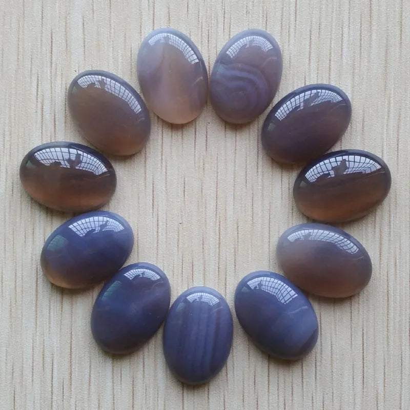 Fast shipping 20pcs/lot Wholesale 18x25mm 2022 hot sell natural stone mixed Oval CAB CABOCHON teardrop beads for jewelry making - AMULET RING STORE