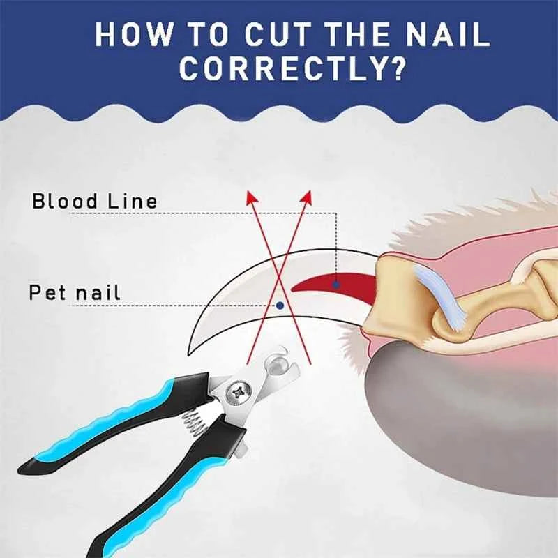 Professional Pet Nail Clipper with Safety Guard Stainless Steel Scissors Cat Dog for Claw Care Grooming Supplies Size Fits - AMULET RING STORE