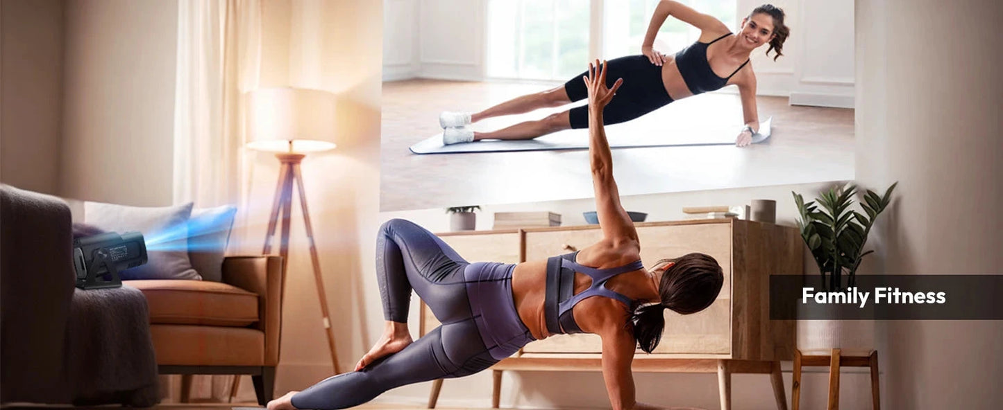 XGODY 12000LM Native 720P Portable Smart Projector Auto Keystone WIFI 6 Home Theater 4K Supported