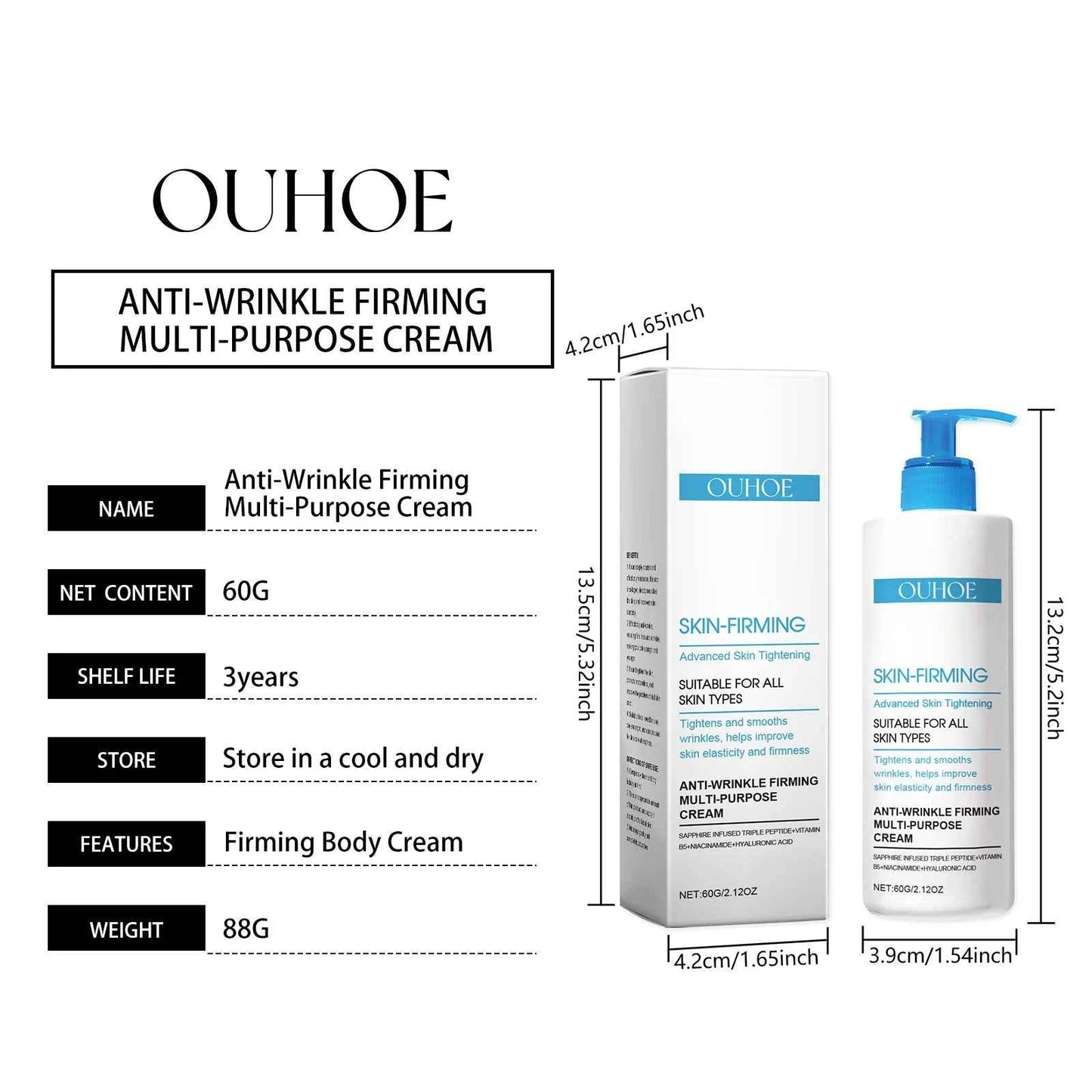 Firming Body Cream Panthenol, Niacinamide Moisturizing and Brightening Body Lotion Diminish Fine Lines Skin Care Products