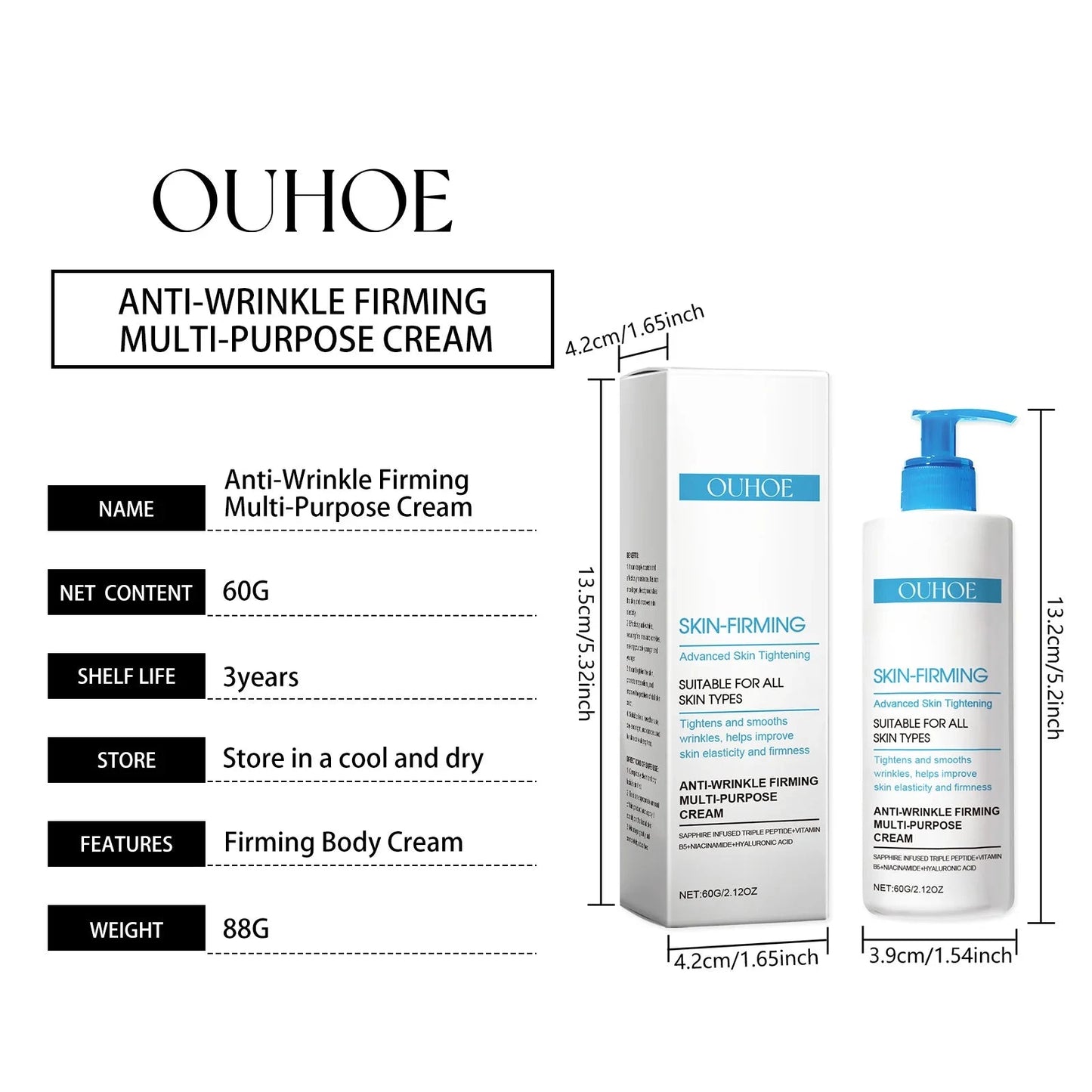 Firming Body Cream Panthenol, Niacinamide Moisturizing and Brightening Body Lotion Diminish Fine Lines Skin Care Products