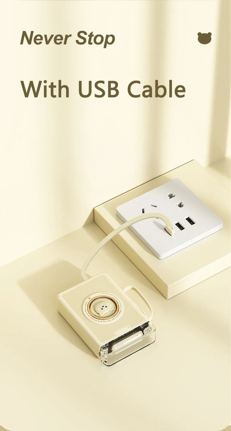 Mini Power Bank 20000mAh Cute Pet Cartoon Portable Charger Powerbank for IPhone Samsung Huawei Xiaomi External Spare Battery