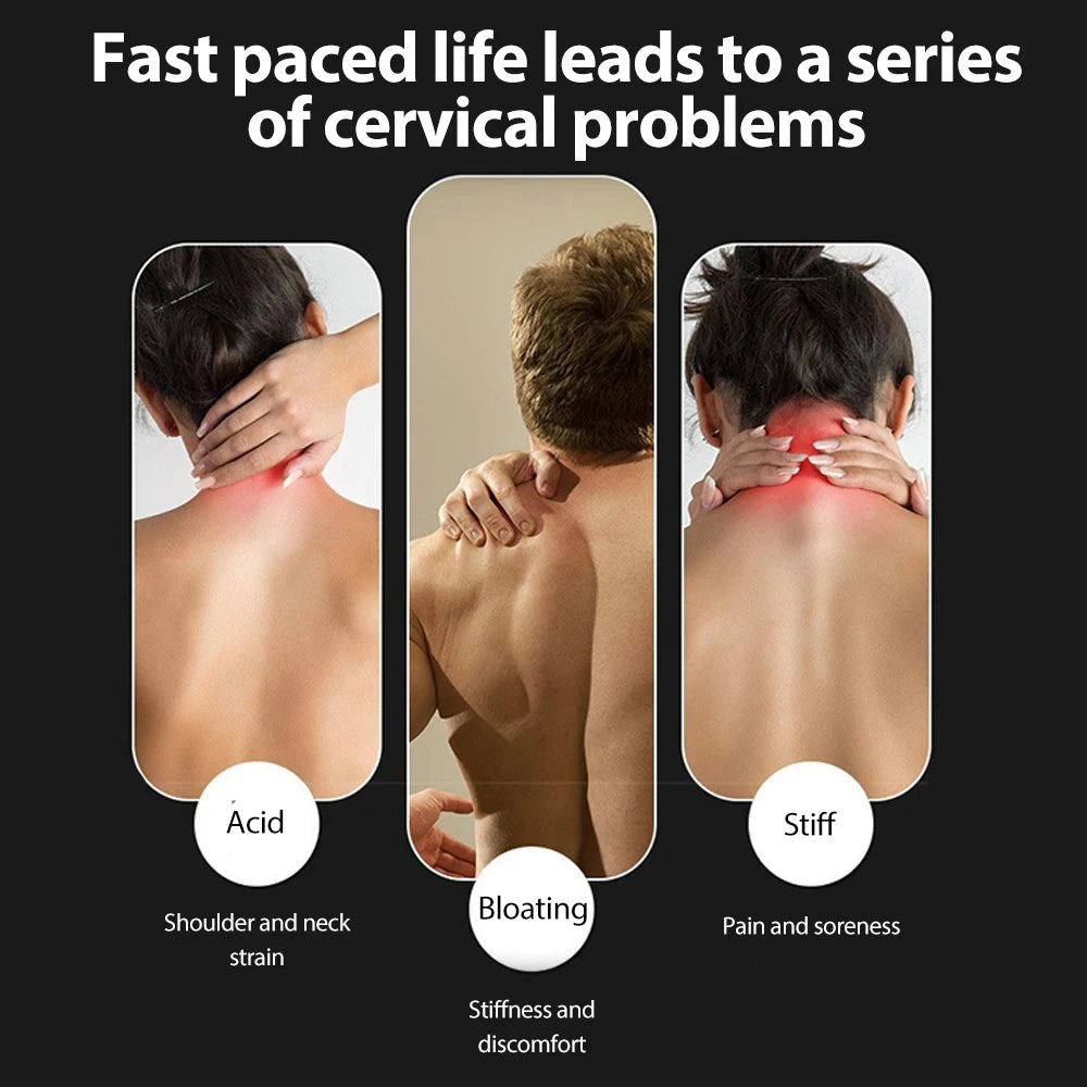 Xiaomi Mini Hanging Neck Massager Smart With Hot Pulse TENS Massage EMS Portable Muscle Stimulator Relax Shoulder Spine Kneading