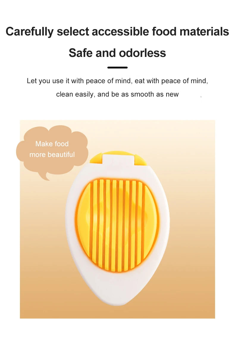 1pc Stainless Steel Multi-purpose Egg Cutter Light and Convenient Creative Egg Slicer Egg Divider Kitchen Accessory