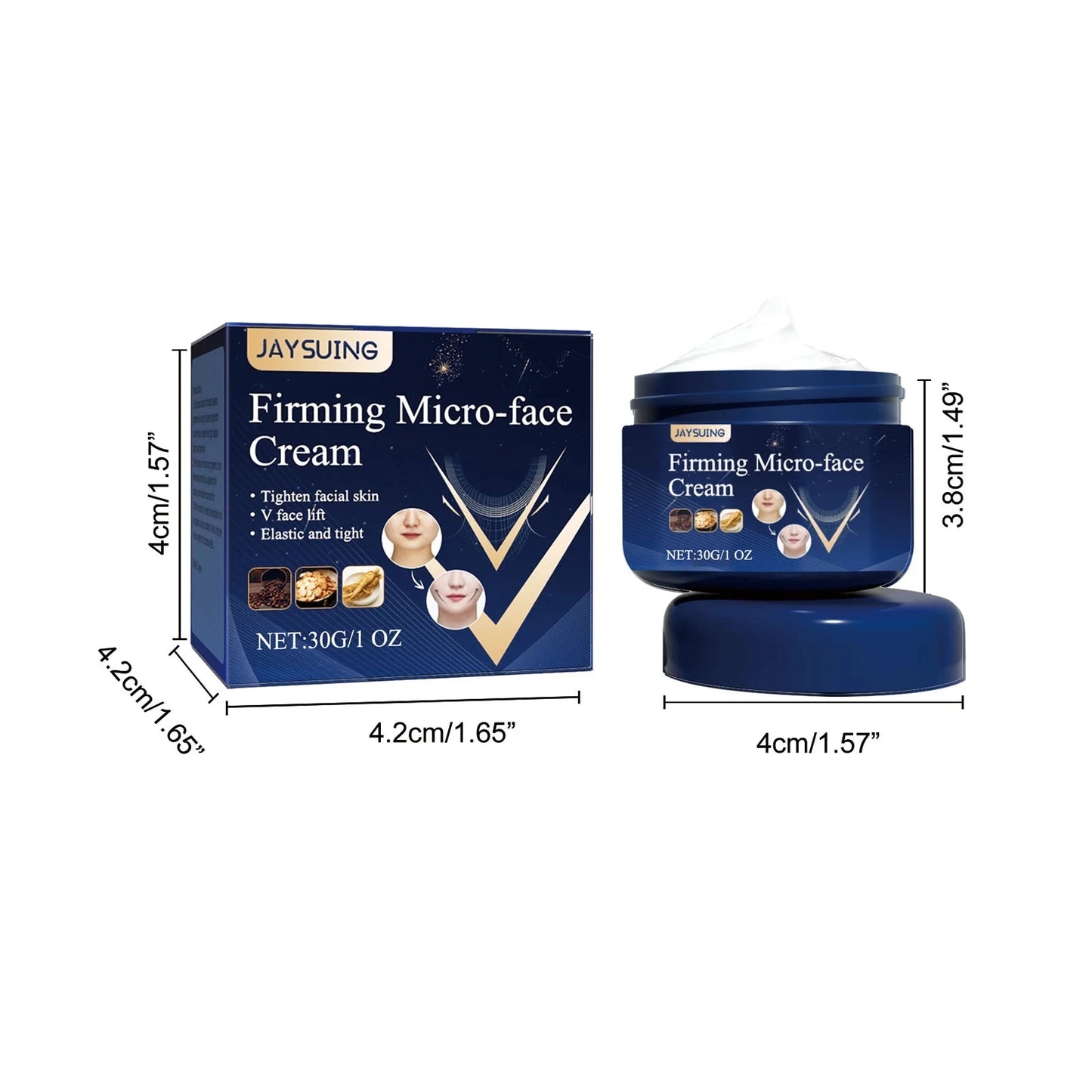 V face firming cream removes masseter muscles, enhances facial contour, tightens jawline, moisturizes skin with double chin - AMULET RING STORE
