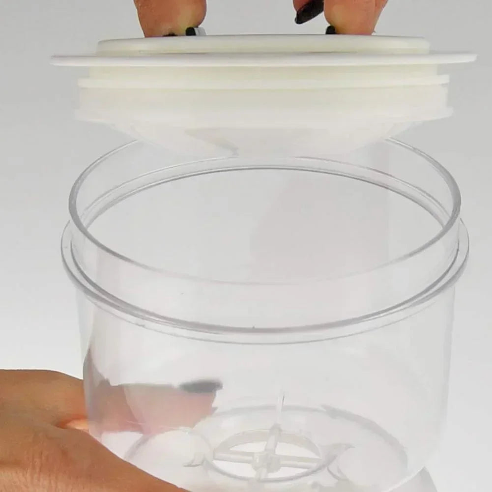 Sealed Jar for Pickle Home Wet and Dry Separation Pickle Jar with Flip Container and Strainer Hourglass Design Olives Container - AMULET RING STORE