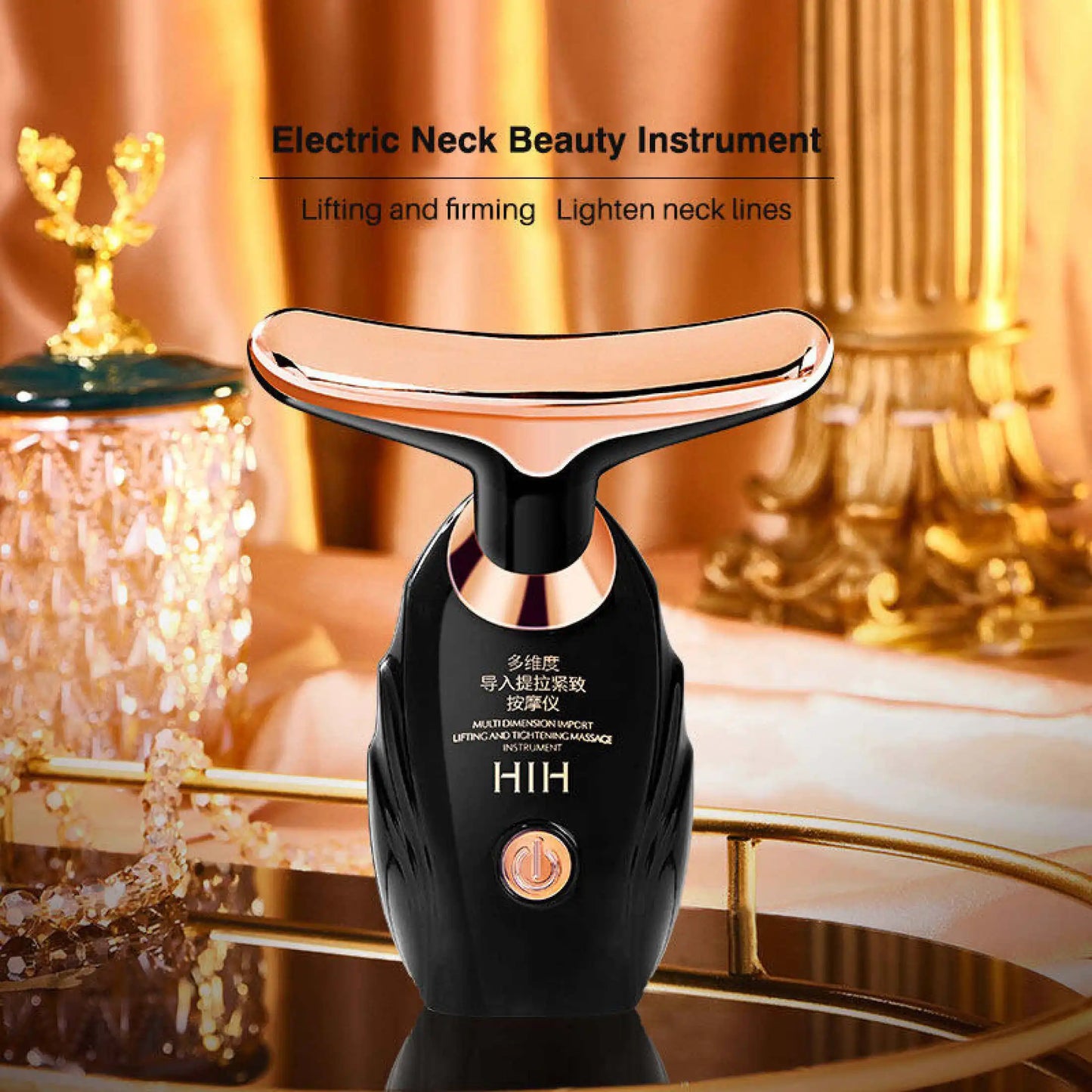 Face Massager 3 In 1 Neck Facial Eye Massage Introducer Microcurrent Skin Rejuvenation Anti Aging Beauty Device Beauty Tools