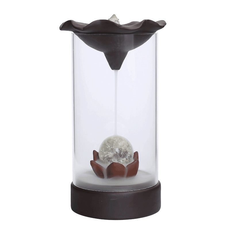 Backflow Incense Burner Plastic Cover Indoor Windproof Personality Creatives Home Decor Office Teahouse Ornament Without Incense - AMULET RING STORE