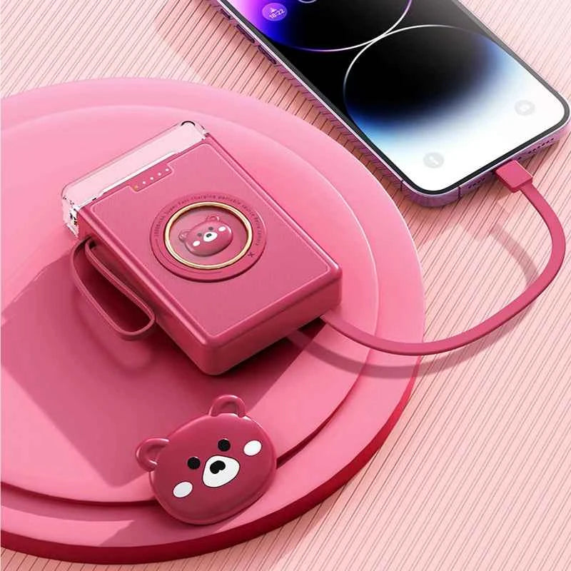Mini Power Bank 20000mAh Cute Pet Cartoon Portable Charger Powerbank for IPhone Samsung Huawei Xiaomi External Spare Battery