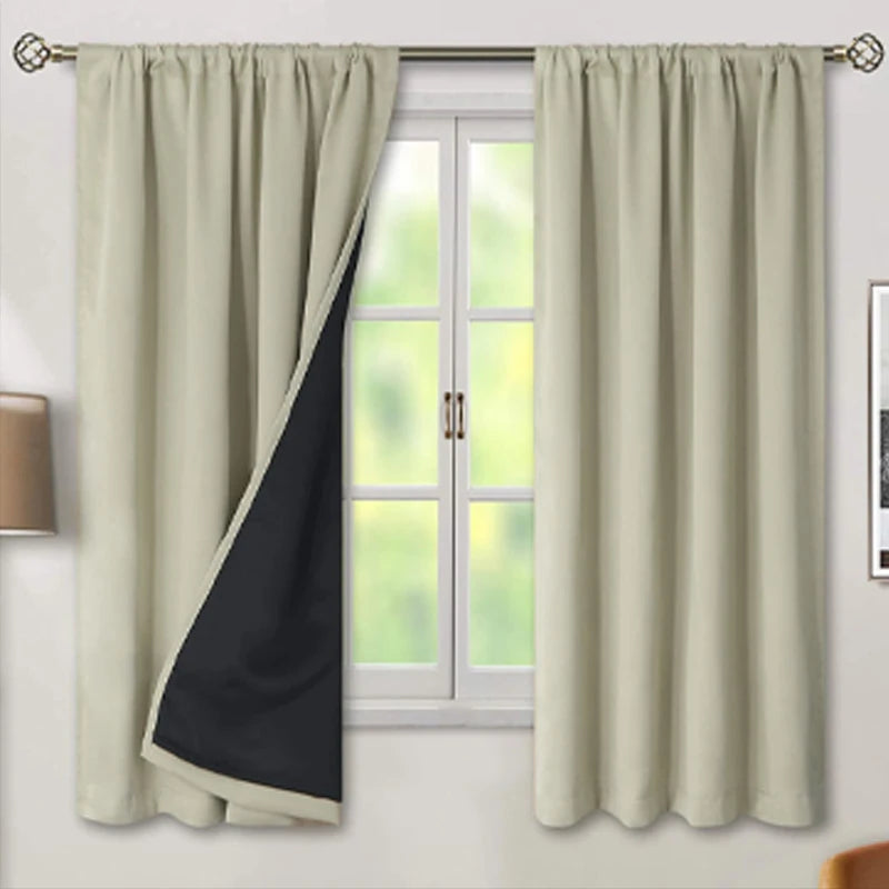 High Shade Waterproof Heat Insulation Indoor Outdoor Curtains Door Curtains Decoration Home Garden - AMULET RING STORE