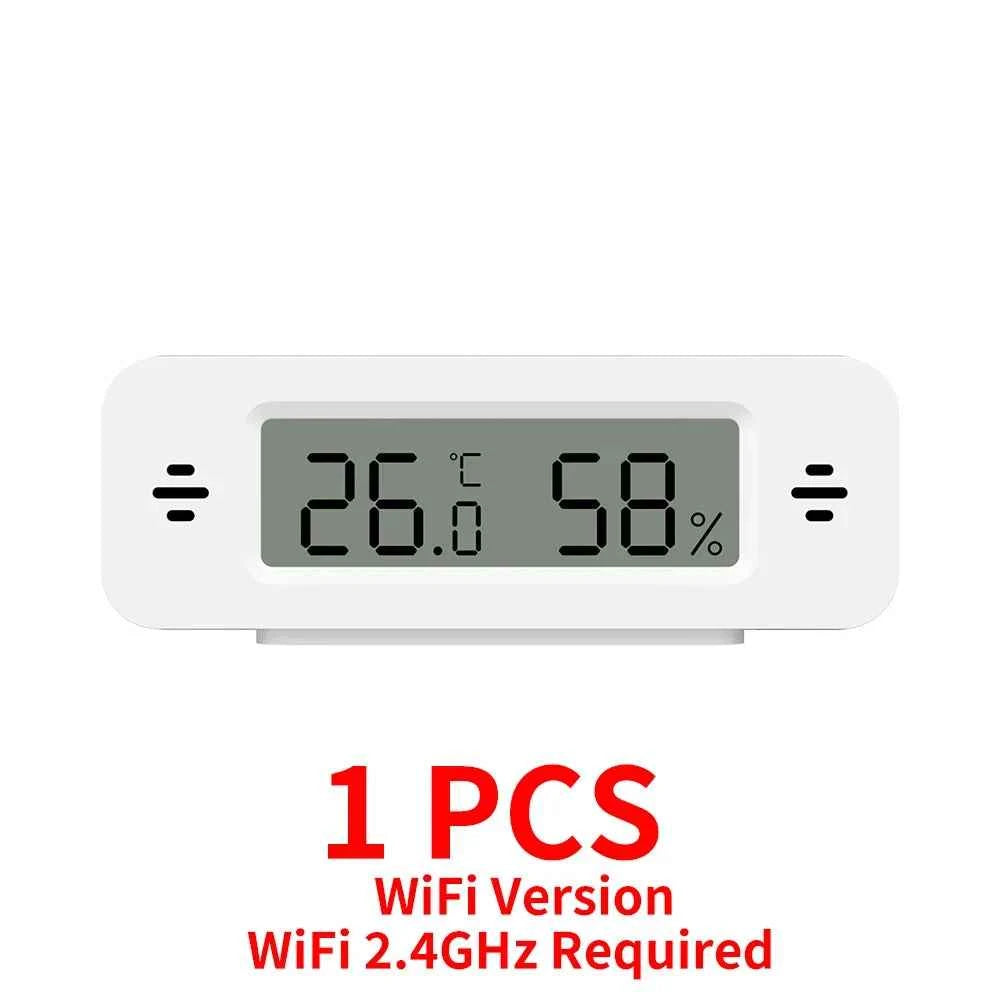 Tuya WiFi Mini Temperature Humidity For Smart Home Thermometer Hygrometer APP Remote Alarm Work with Google Home Yandex Alexa - AMULET RING STORE