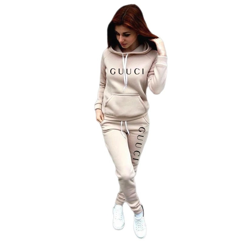 2025 Hot Sale Women Fashion Tracksuit Hoodies and Sweatpants High Quality Ladies Daily Casual Sports Jogging Suit Hooded Outfits - AMULET RING STORE