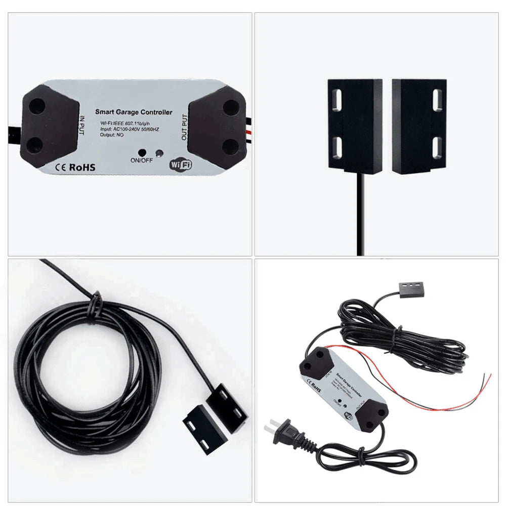 Tuya WiFi Switch Garage Door Controller Smart Door Opener Work with Alexa Google Home Smart Life Tuya APP Control No Hub Require - AMULET RING STORE