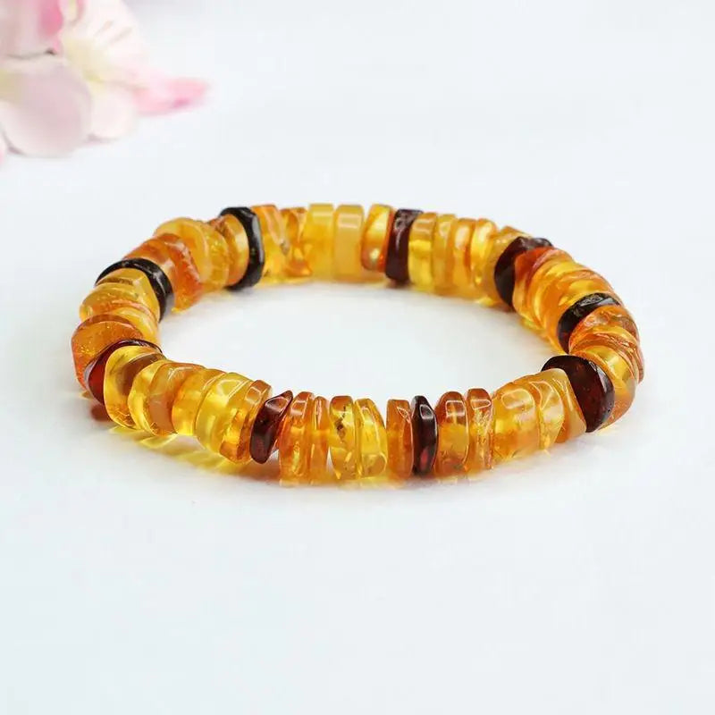 Natural Amber Necklace Chokers Women Healing Gemstone Fine Jewelry Genuine Baltic Amber Tumbled Stone Beaded Necklaces