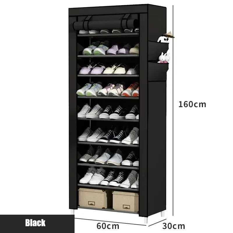 Household corridor storage cabinet shoe rack fabric dustproof shoe cabinet economical multi-layer furniture minimalist furniture