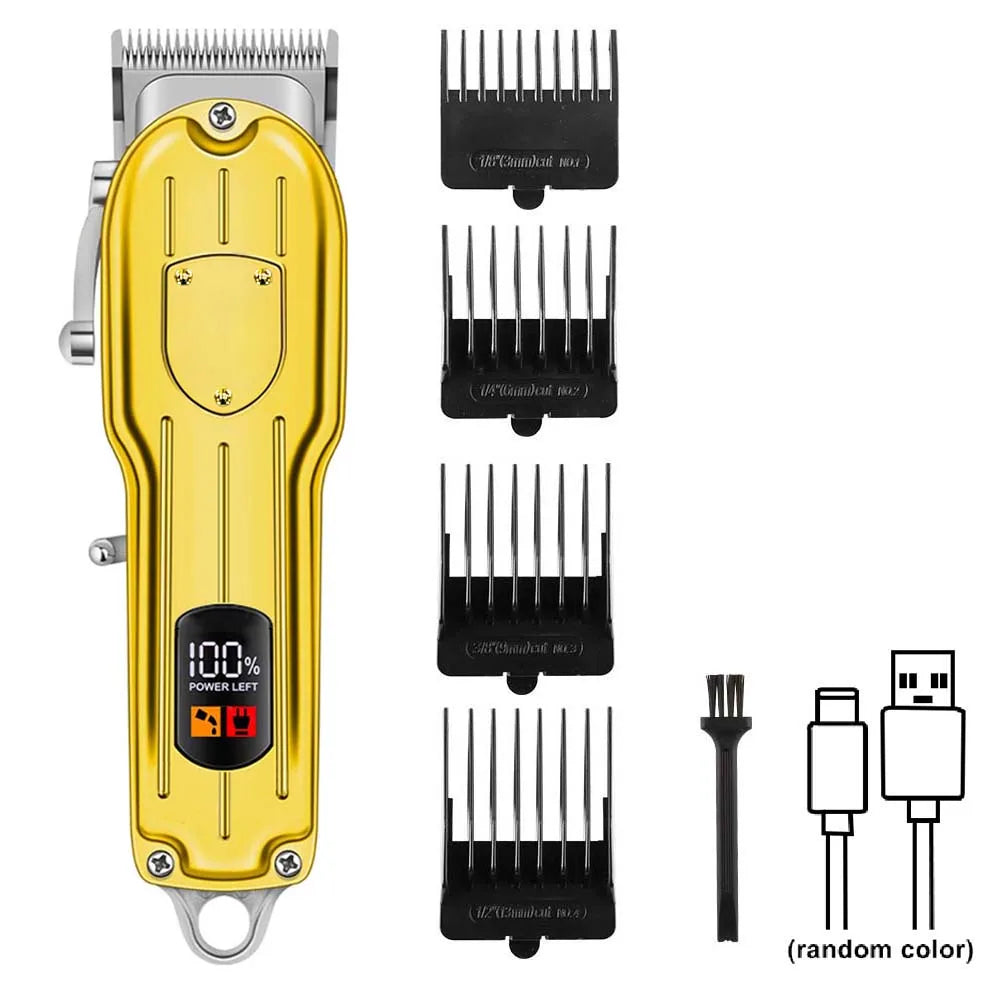 Professional Hair Clippers/Hair Trimmer/Beard Shaver for Men - Cordless Barber Clipper Hair Cutting Kit, Haircut Grooming Kit - AMULET RING STORE