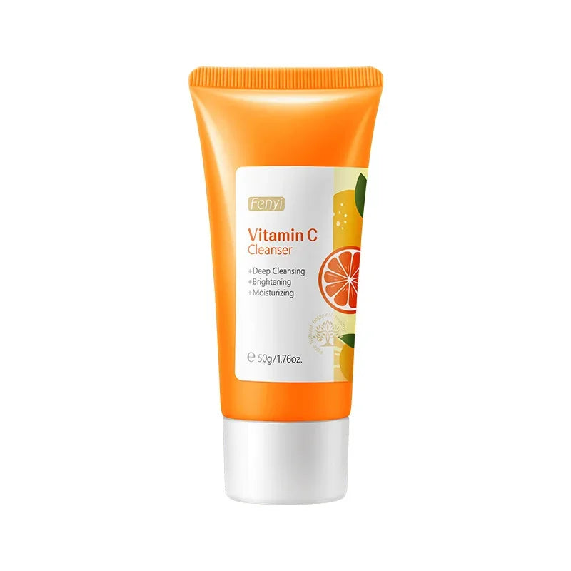 Vitamin C Facial Cleanser Skin Cleansing Moisturizing Blackhead Remove Skincare Face Wash Foam Face Cleanser 50g
