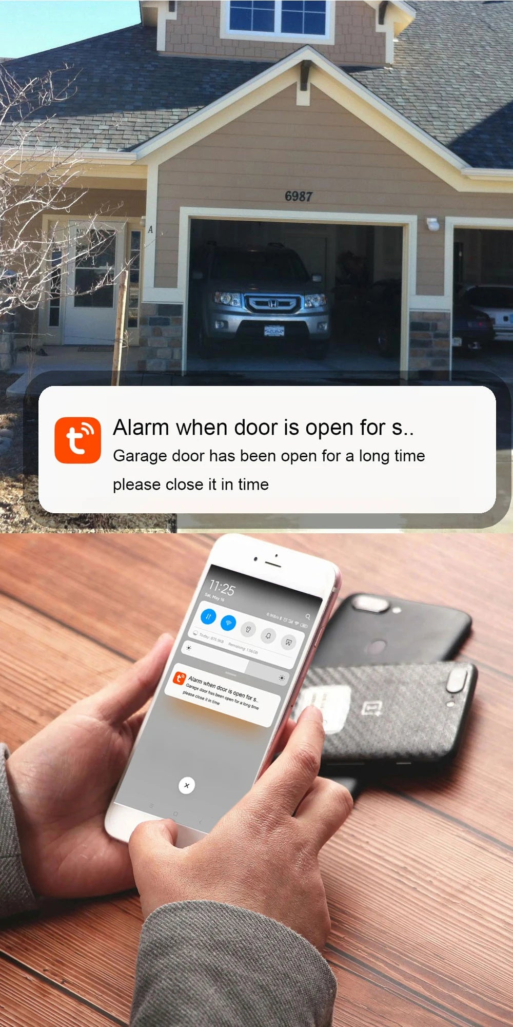 Tuya WiFi Switch Garage Door Controller Smart Door Opener Work with Alexa Google Home Smart Life Tuya APP Control No Hub Require - AMULET RING STORE