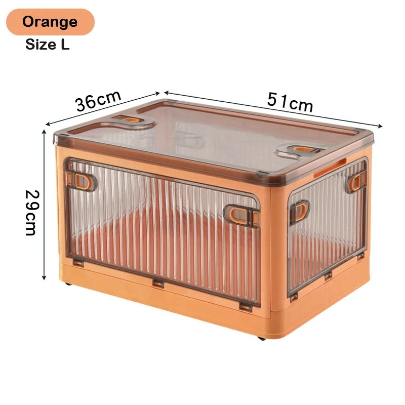 Foldable Storage Box Closet Organizer with Wheels Outdoor Stackable Sundries Organizer Clothes Quilts Toys Books Storage Box - AMULET RING STORE