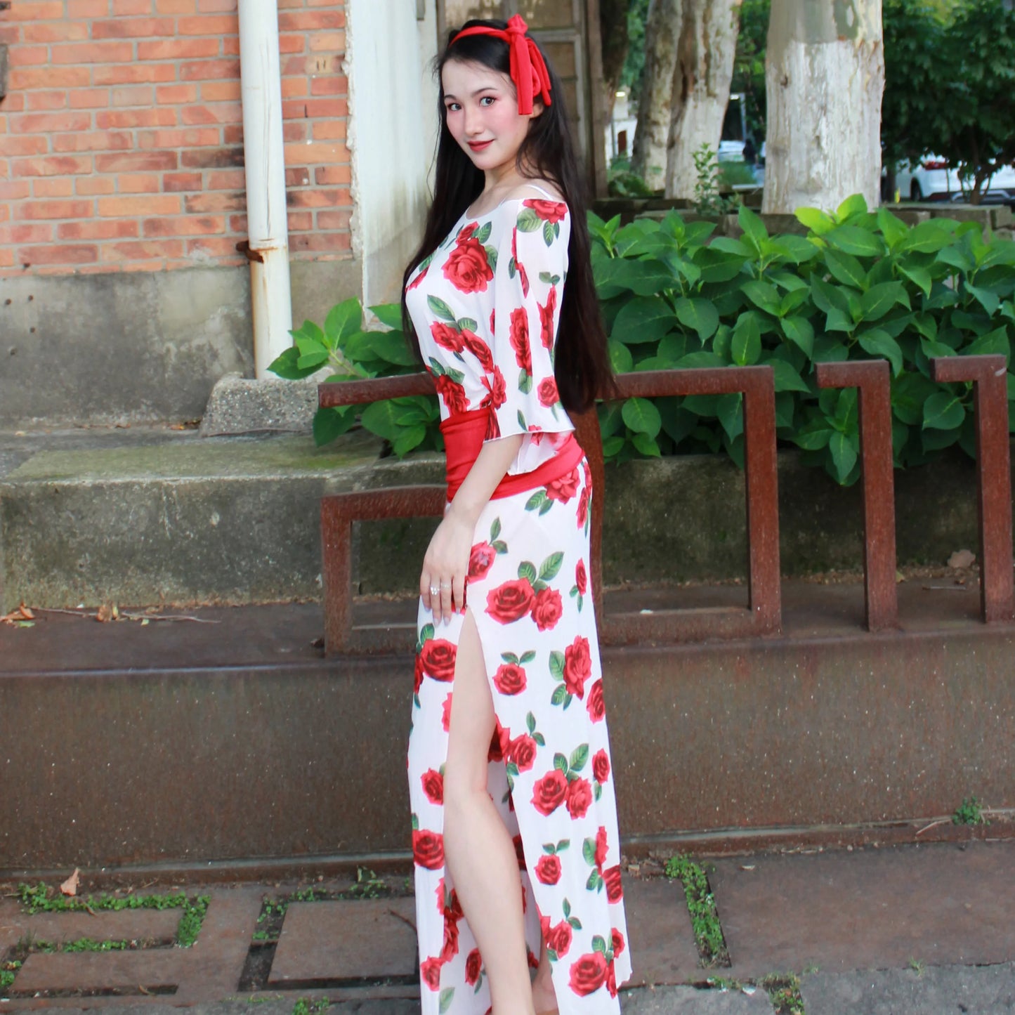 New Belly Dance Performance Costume for Women's Senior Printed Robe+Headscarf+Hip Scarf 3pcs Baladi Shaabi Competition Robes