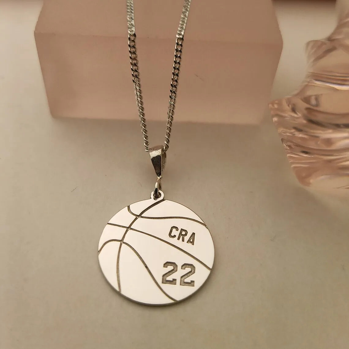 Custom Cuban Chain American Football Name Necklace Men Boy Jewelry Stainless Steel Basketball Nameplate Numbers Necklace Women