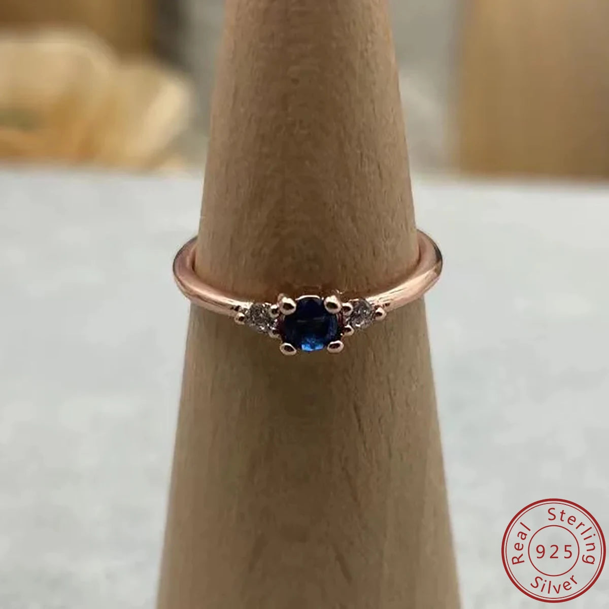 100% 925 Sterling Silver 3 Color Hot Sale Simple Color Ice Crystal Sapphire Ring Female zircon Rings For Women gold color Jewelr