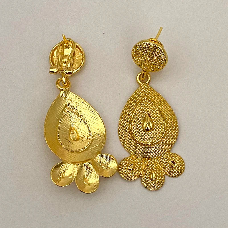 Gold Plated Bohemia Dubai Women's Jewelry Set Wedding African Big Necklace Sets Ethiopian Bridal Indian Hawaiian Jewellery