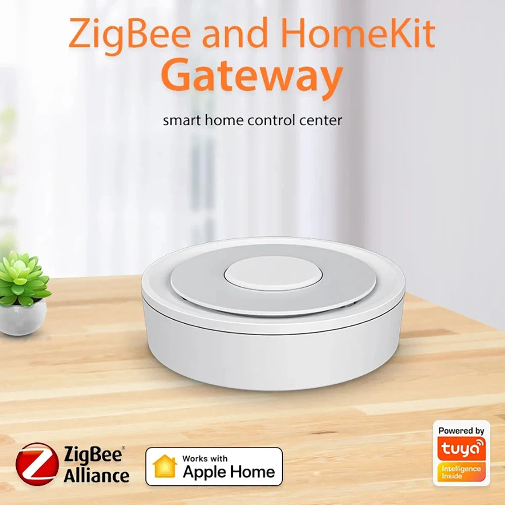 2 in 1 HomeKit Tuya Wire ZigBee Gateway Hub Smart Home Bridge Remote Control Works with Apple HomeKit Or Tuya Smart APP - AMULET RING STORE