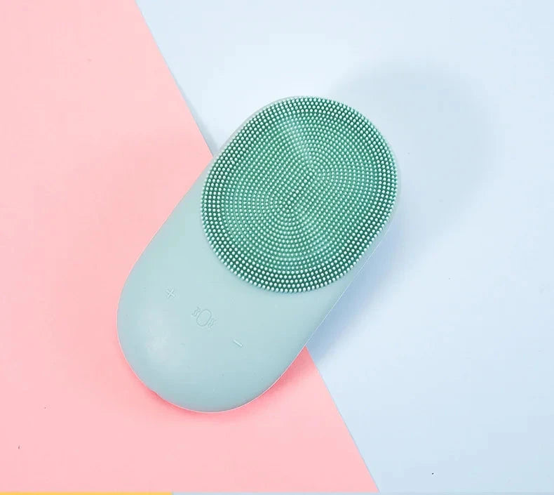 Rechargeable Sonic Face Cleanser Washing Skin Massager Ultrasonic Silicone Electric Mini Facial Cleansing Brush