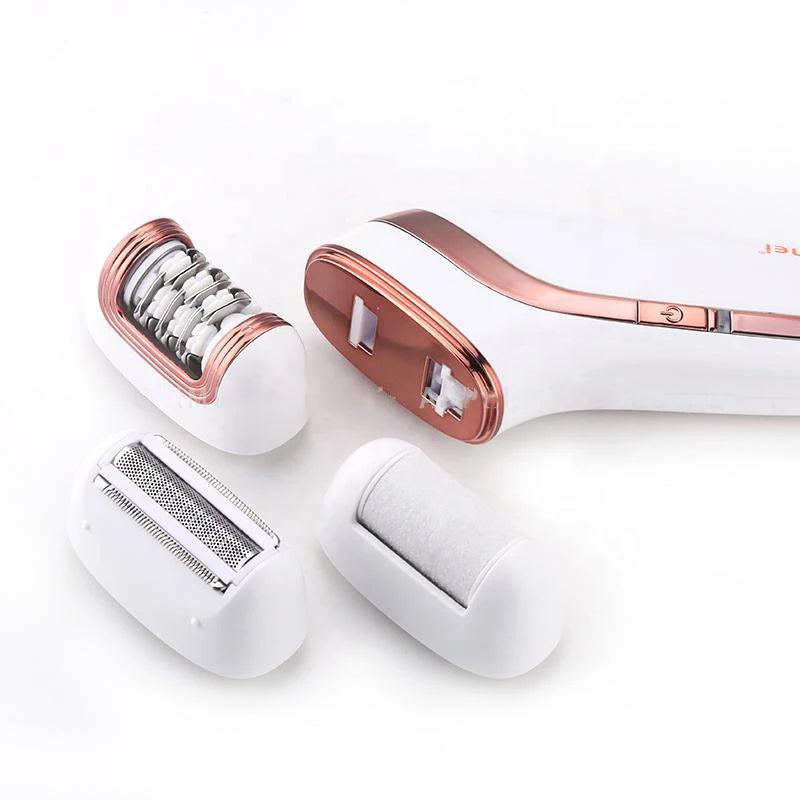 Original Kemei 3in1 Epilator Electric Epilator Facial Body Ladies Legs Bikini Legs Arms Underarm Epilator Rechargeable.
