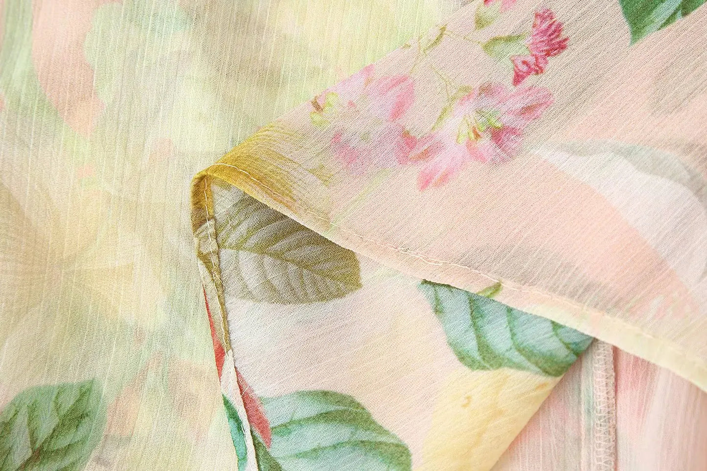 European style new women's fashion versatile temperament flower print layered decorative long sleeve shirt