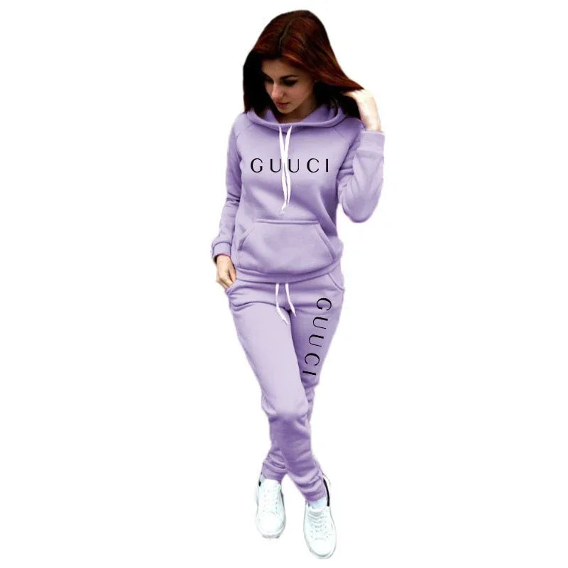 2025 Hot Sale Women Fashion Tracksuit Hoodies and Sweatpants High Quality Ladies Daily Casual Sports Jogging Suit Hooded Outfits - AMULET RING STORE