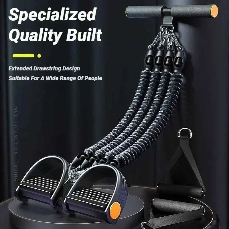 1pcPedal Tensioner for Home Fitness Multifunctional Back Abdomen Ab Trainer for Men Resistance Pull Exerciser