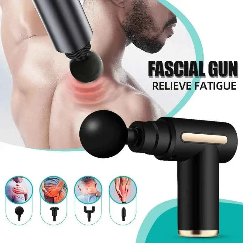 USB Mini Massage Gun Fascia Machine Muscle Relaxation Vibrating Gun Rod Massage Fitness Equipment Neck Grab Fascia Gun - AMULET RING STORE