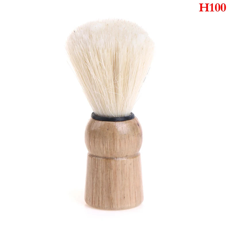 Natural Badger Hair Men's Shaving Brush Barber Salon Men Facial Beard Cleaning Appliance Shave Tool Razor Brush With Wood Handle